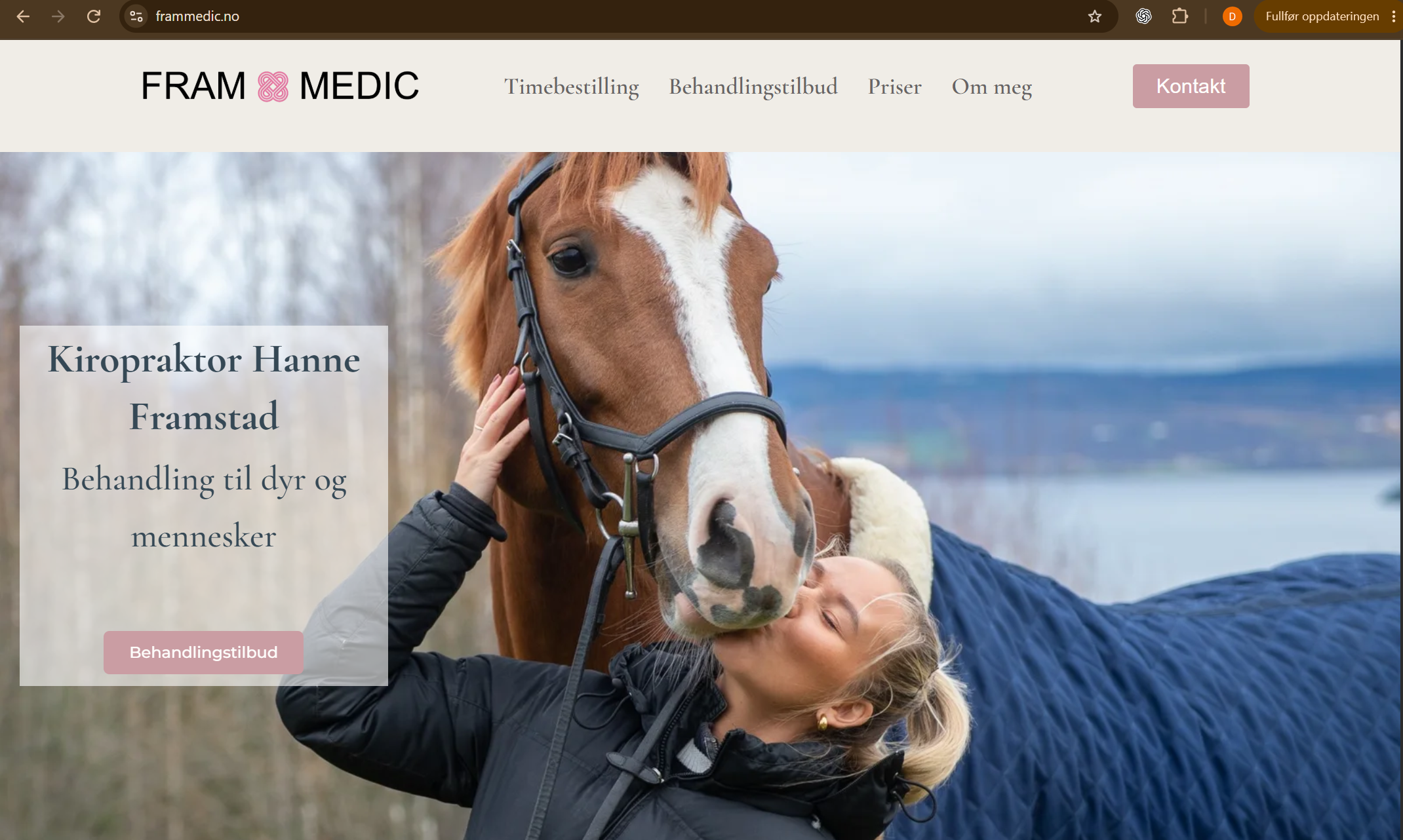 Fram Medic nettside - forside